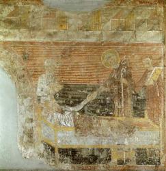 St. Severinus (d.507) curing Clovis I (465-511) (fresco) (see also 177181) | Obraz na stenu