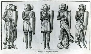 Effigies of Knight Templars (engraving) | Obraz na stenu