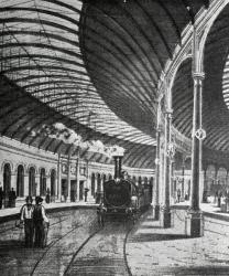 Newcastle Central Station (engraving) | Obraz na stenu