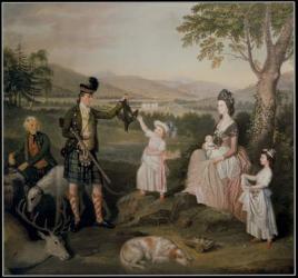 John, the 4th Duke of Atholl and his family, 1780 (oil on canvas) | Obraz na stenu