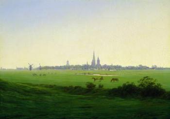Meadows near Greifswald (oil on canvas) | Obraz na stenu
