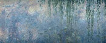 Waterlilies: Morning with Weeping Willows, detail of central section, 1914-18 (oil on canvas) (see also 71320, 71322) | Obraz na stenu
