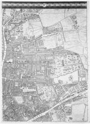A Map of Shoreditch and Whitechapel, London, 1746 (engraving) | Obraz na stenu