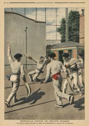 Fatal Basque Pelota, illustration from 'Le Petit Journal', supplement illustre, 26th May 1907 (colour litho) | Obraz na stenu