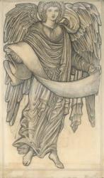 Angel with Scroll - figure number eight, 1880 (chalk on paper) | Obraz na stenu