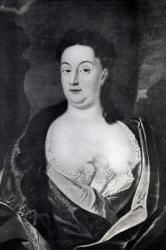 Portrait of Countess Ehrengard Melusina von der Schulenburg, Duchess of Kendal (1667-1743) (oil on canvas) (b/w photo) | Obraz na stenu