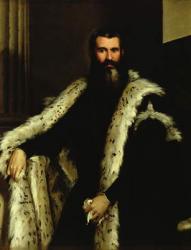 Portrait of a Man in a Fur Coat, c.1566 (oil on canvas) | Obraz na stenu
