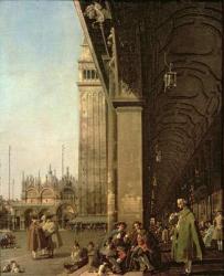 Venice: Piazza di San Marco and the Colonnade of the Procuratie Nuove, c.1756 (oil on canvas) | Obraz na stenu