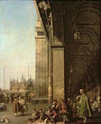 Venice: Piazza di San Marco and the Colonnade of the Procuratie Nuove, c.1756 (oil on canvas) | Obraz na stenu