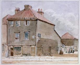 View of an Old House in High street, Lambeth (w/c on paper) | Obraz na stenu