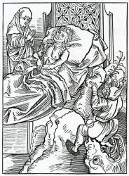 Of them that gyue jugement on other, illustration from Alexander Barclay's English translation of 'The Ship of Fools', from an edition published in 1874 (engraving) | Obraz na stenu