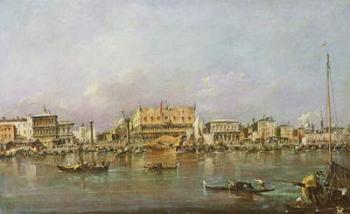 Doge's Palace and view of St. Mark's Basin, Venice (oil on canvas) | Obraz na stenu