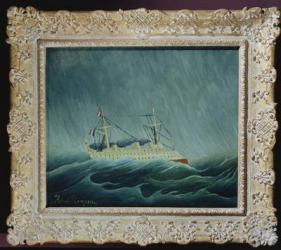 The storm-tossed vessel, c.1899 (oil on canvas) | Obraz na stenu