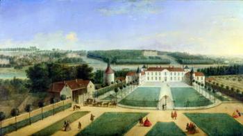 Chateau of Charles Guillaume Le Normant, Seigneur d'Etoilles (oil on copper) | Obraz na stenu