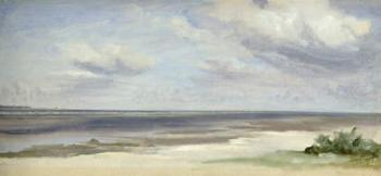 A Beach on the Baltic Sea at Laboe, 1842 (w/c on paper on card) | Obraz na stenu