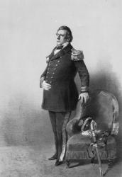 Commodore Matthew Calbraith Perry, engraved by Wilhelm Heine, c.1856 (lithograph) | Obraz na stenu