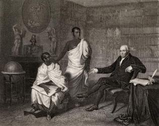 Dr Adam Clarke and the Priests of Buddha, engraved by Robinson (engraving) | Obraz na stenu