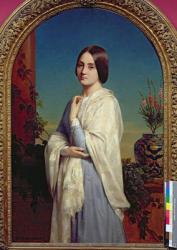Madame Edouard Dubufe (1822-55) 1842 (oil on canvas) | Obraz na stenu
