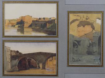The Tiber, Cloaca Maxima and Ponte Rotto (w/c on paper) | Obraz na stenu