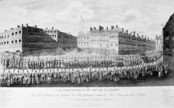 Procession of the Opening of the Estates General (engraving) (b/w photo) | Obraz na stenu