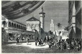 A Bazaar at Tunis (engraving) | Obraz na stenu