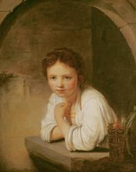 The Little Gardener (oil on canvas) | Obraz na stenu