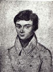 Portrait of Evariste Galois (1811-32) (heliogravure) (b/w photo) | Obraz na stenu