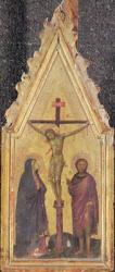 Christ on the cross between the Virgin and St. John (oil on panel) | Obraz na stenu