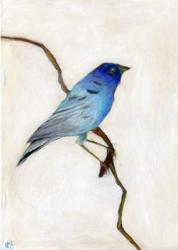 Little Blue, 2012, (oil pastel on paper) | Obraz na stenu
