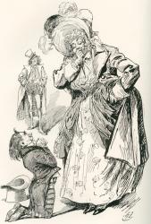 Major Tpschoffki. Illustration by Harry Furniss for a Charles Dickens Christmas story, Going Into Society, from The Testimonial Edition, published 1910. | Obraz na stenu