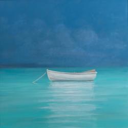 White boat, Kilifi 2012 (acrylic on canvas) | Obraz na stenu