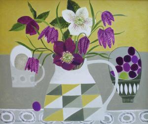 Hellebores and Fritilliaries | Obraz na stenu