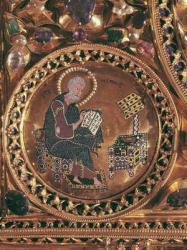 The Pala d'Oro, detail of St. Matthew (gold & enamel inlaid with precious stones) | Obraz na stenu