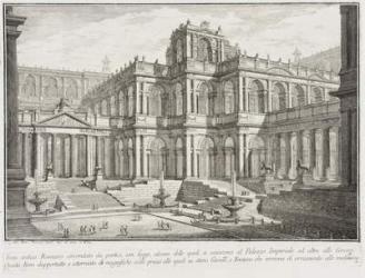 Ancient Forum Surrounded by Porticoes, c.1743 (engraving) | Obraz na stenu