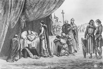 Death of Louis IX in 1270 (engraving) | Obraz na stenu