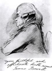 James Boswell (1740-95), c.1790-95 (pencil on paper) (b&w photo) | Obraz na stenu