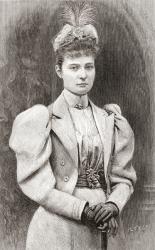 Alix of Hesse and by Rhine later Alexandra Feodorovna, 1872  1918. Empress consort of Russia as spouse of Nicholas II. From The Strand Magazine, published 1896 | Obraz na stenu