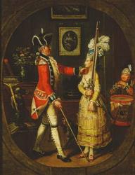 'Corporal Cartouch teaching Miss Camp-Love her Manual Exercise', 1778 (oil on canvas) | Obraz na stenu