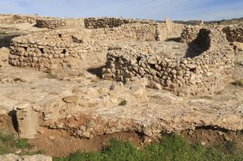 The main gateway and barbican to the town, Los Millares, near Santa Fe Mondujar (photo) (see also 329926) | Obraz na stenu