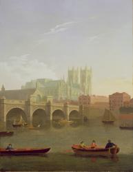 Westminster Abbey and Westminster Bridge Seen from the South, 1794 (oil on canvas) | Obraz na stenu