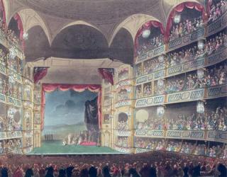 Interior of Drury Lane Theatre, 1808 (coloured aquatint) | Obraz na stenu