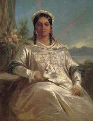 Queen Pomare IV (1827-77) of Tahiti (oil on panel) | Obraz na stenu