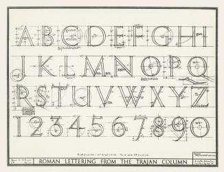 Roman lettering from the Trajan Column | Obraz na stenu
