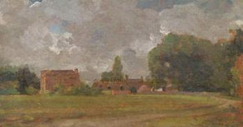 Golding Constable's House, East Bergholt: The Artist's birthplace (Landscape with Village and Trees) (oil on canvas) | Obraz na stenu