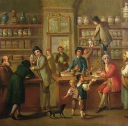 Interior of a Pharmacy (oil on canvas) | Obraz na stenu