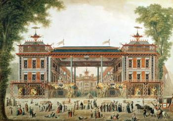 The Chinese Baths in Paris, established by Lenoir (w/c on paper) | Obraz na stenu
