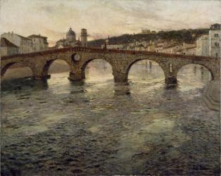 The Adige River at Verona, c.1894 (oil on canvas) | Obraz na stenu