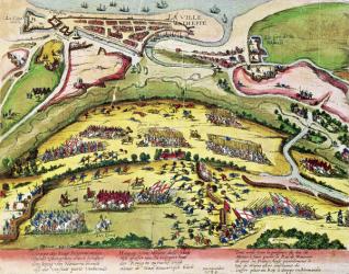 The Siege of Dieppe in 1589, 1589-92 (colour litho) | Obraz na stenu