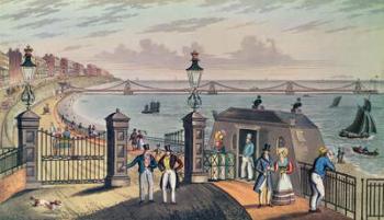 The Chain Pier on the front at Brighton, designed and erected by Captain S. Brown R.N. in 1823, engraved and published by the artist (colour print) | Obraz na stenu