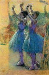 Two Blue Dancers (pastel on paper) | Obraz na stenu